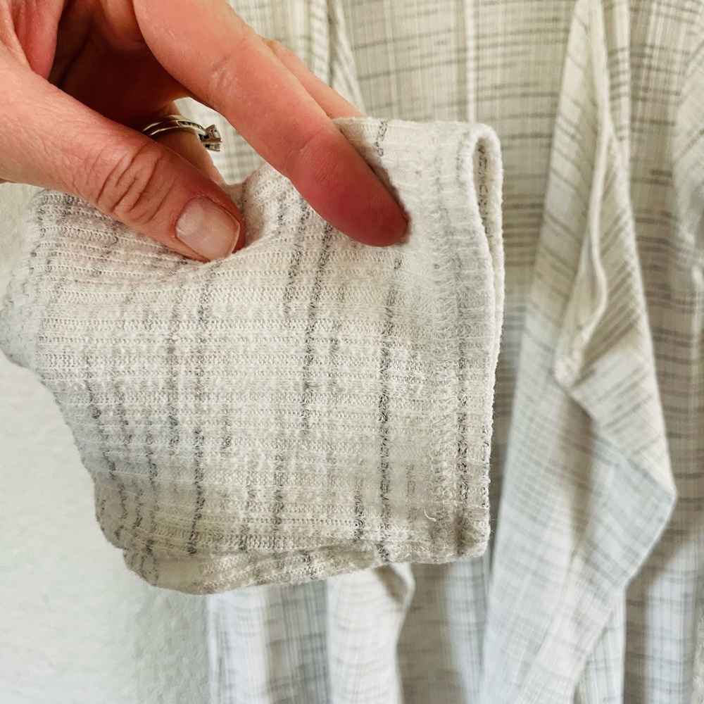 Anthropologie Saturday Sunday Grey & White Soft Duster Cardigan - Picture 7 of 16